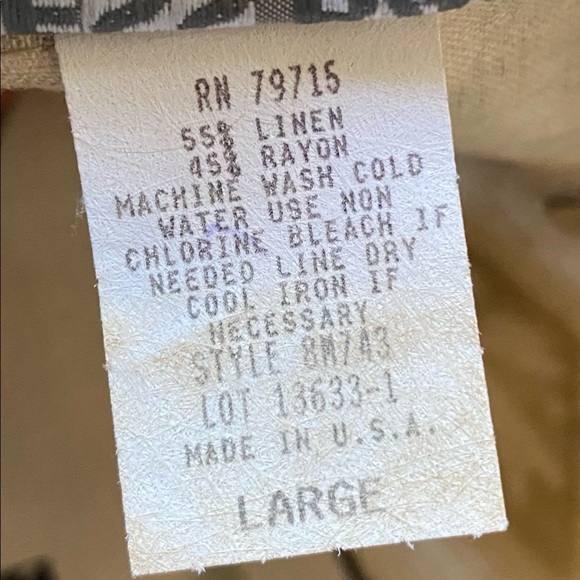 Dress Barn Abstract Design Linen Womans Blazer Size Large - Picture 16 of 17